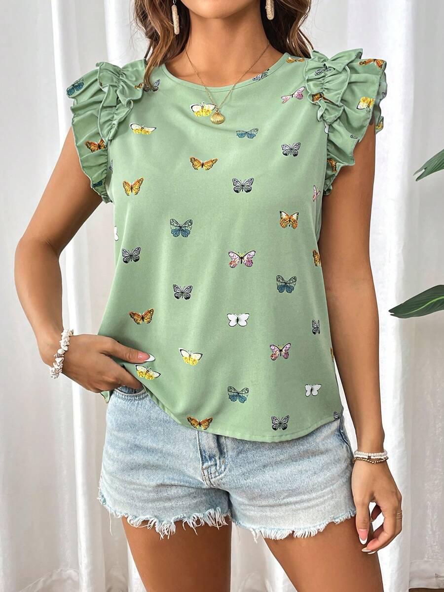 SHEIN ZIELONA BLUZKA WZÓR S06__S