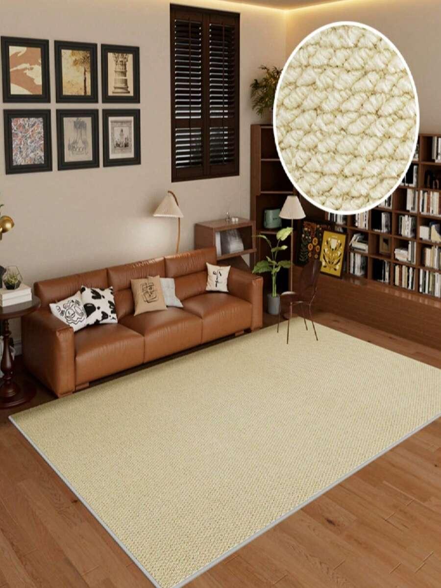 SHEIN KREMOWY DYWAN Z KRÓTKIM WŁOSIEM S07__60X160CM