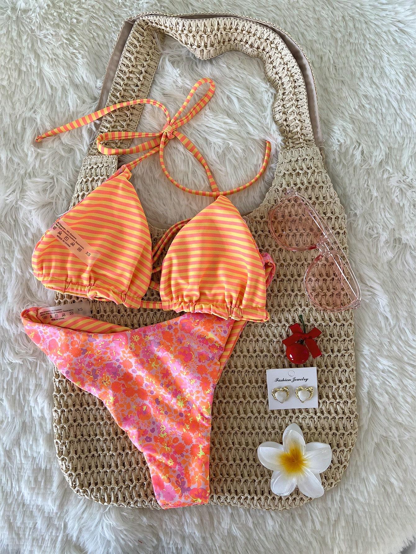 SHEIN DWUCZĘŚCIOWY STRÓJ KĄPIELOWY S09__M
