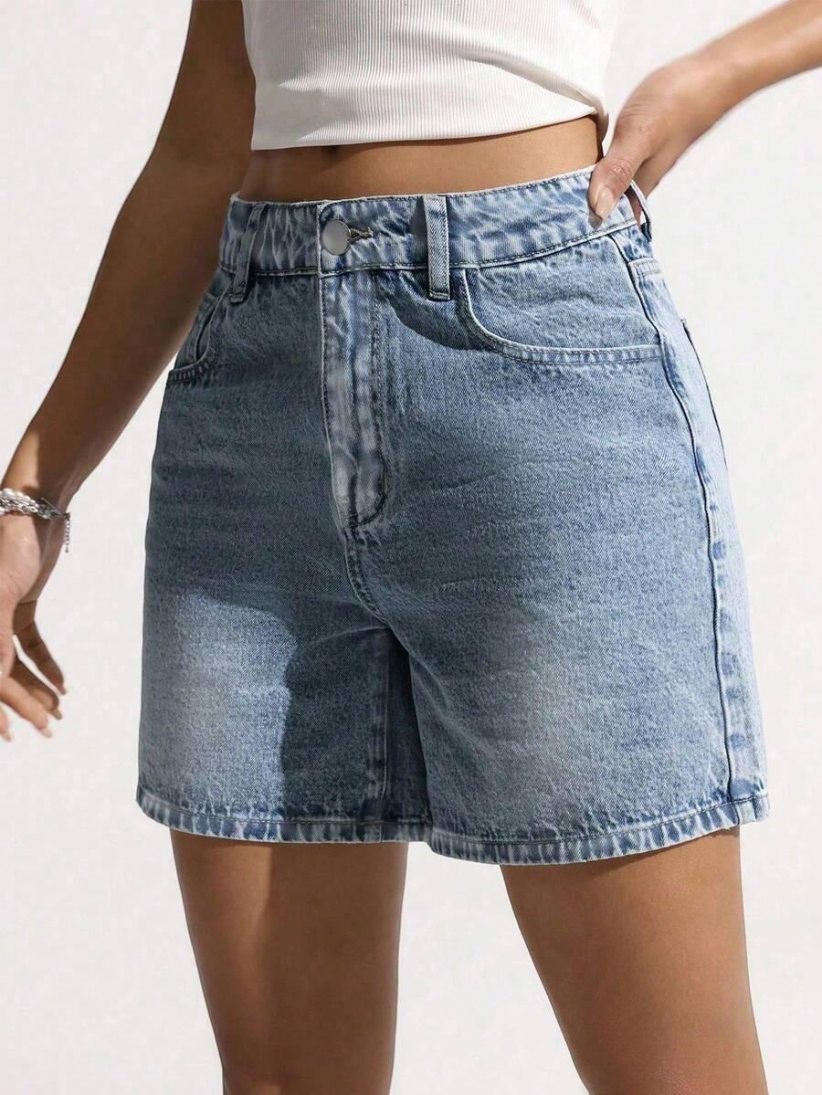 SHEIN NIEBIESKIE JEANSOWE SPODENKI S06__XL