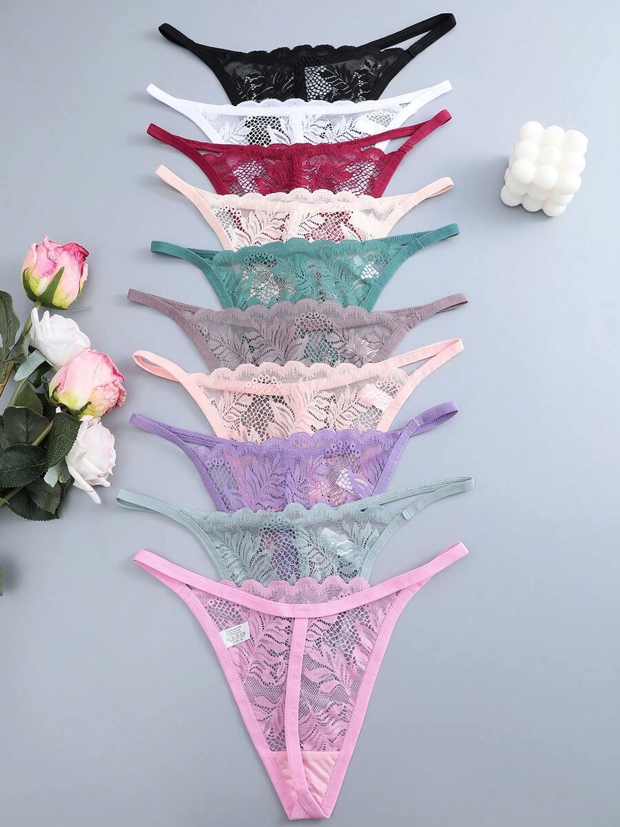 SHEIN STRINGI KORONKA 10-PACK S06__M