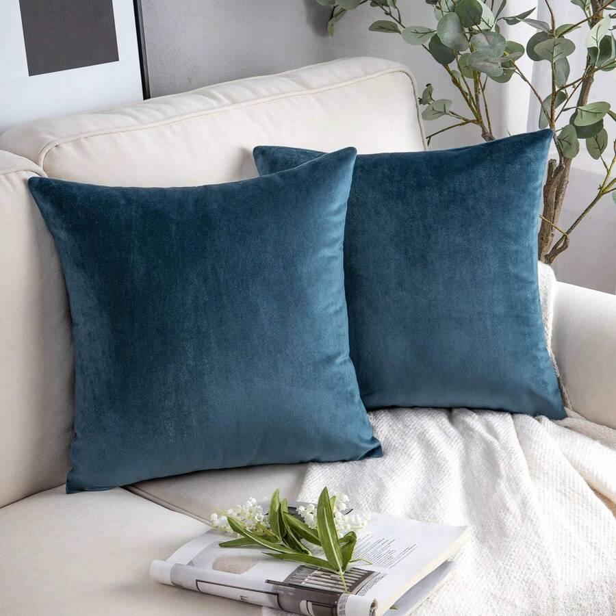 SHEIN NIEBIESKA POSZEWKA NA PODUSZKĘ S07__45X45