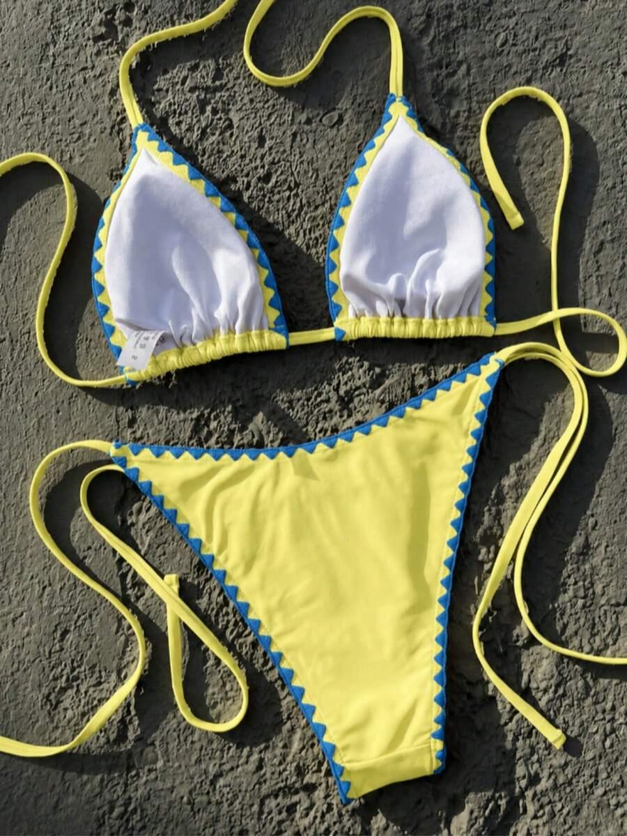 SHEIN DWUCZĘŚCIOWY STRÓJ KĄPIELOWY S09__L