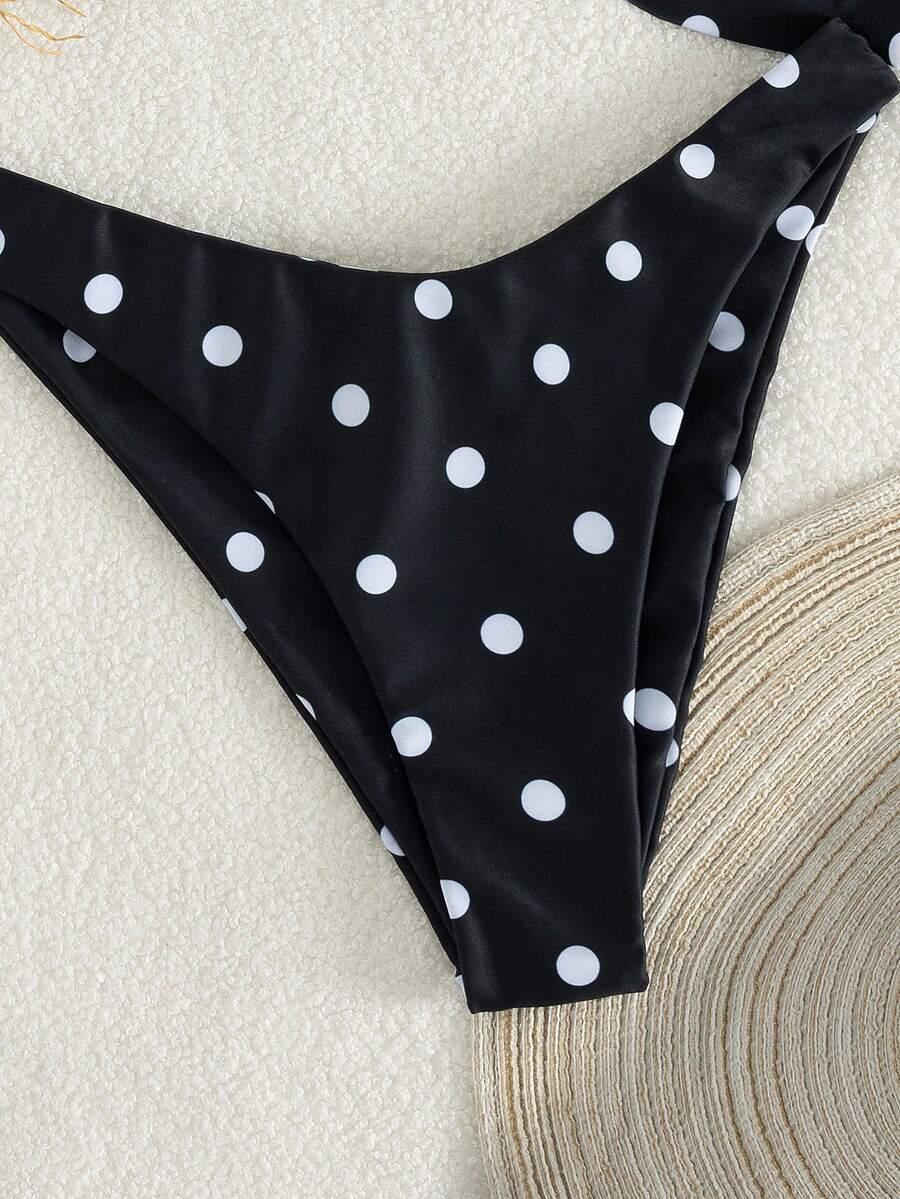 SHEIN DWUCZĘŚCIOWY STRÓJ KĄPIELOWY GROSZKI S09__M