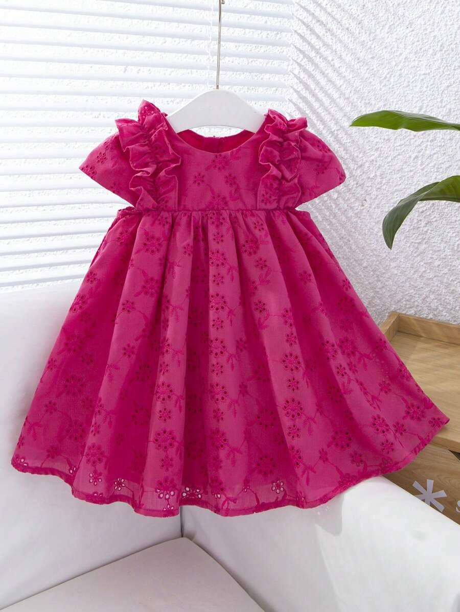 SHEIN RÓŻOWA SUKIENKA KRÓTKI RĘKAW S06__80/86