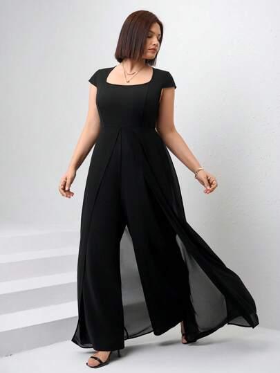 SHEIN CZARNY KOMBINEZON CASUAL S06__XXL