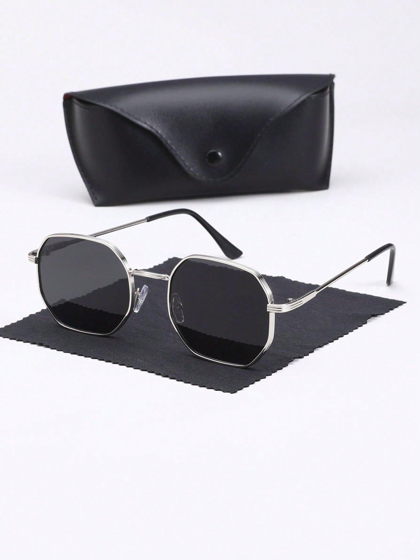 SHEIN ZŁOTE OKULARY PRZECIWSŁONECZNE S07