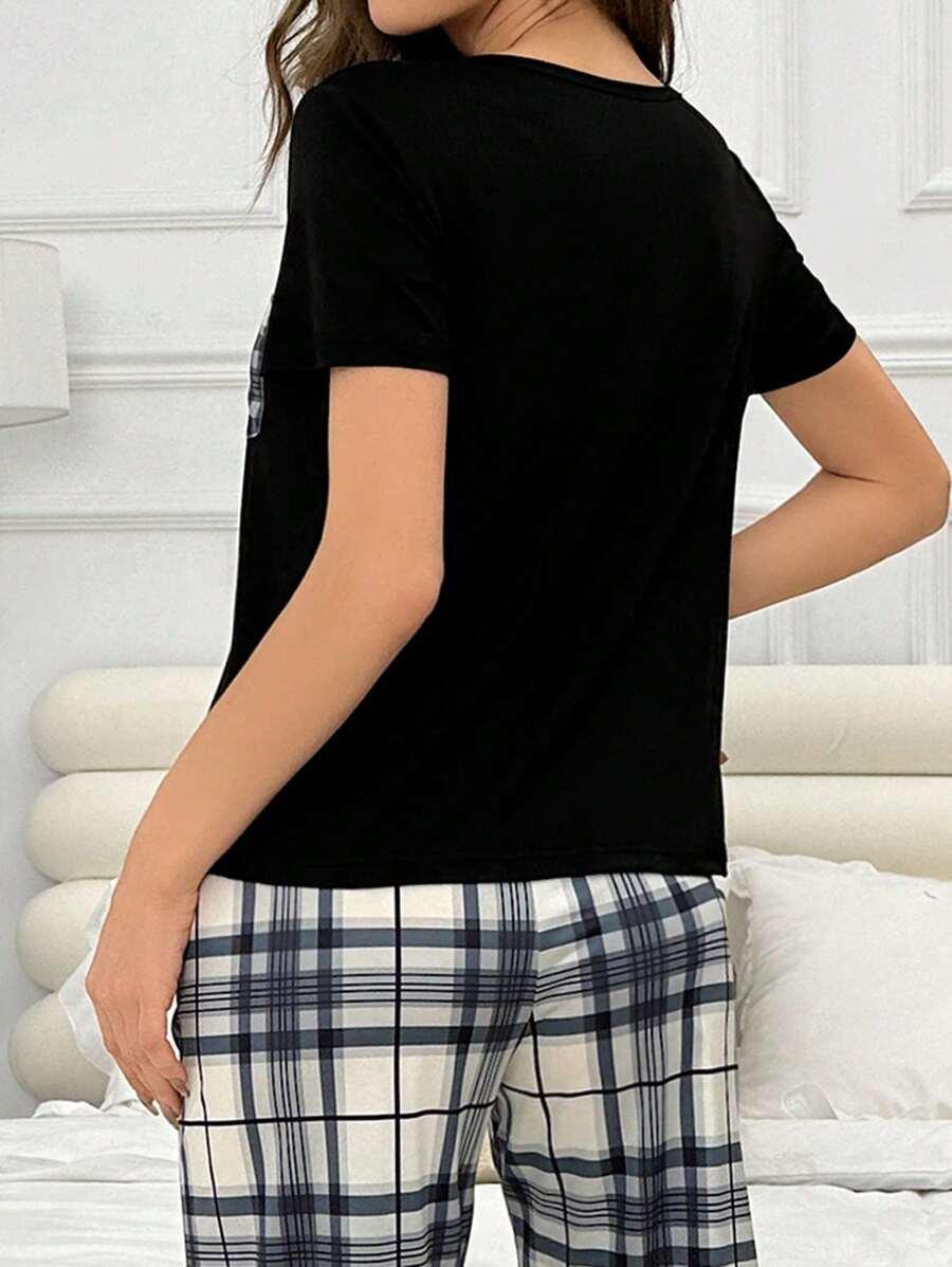 SHEIN GÓRA OD PIŻAMY KIESZEŃ PK01__L