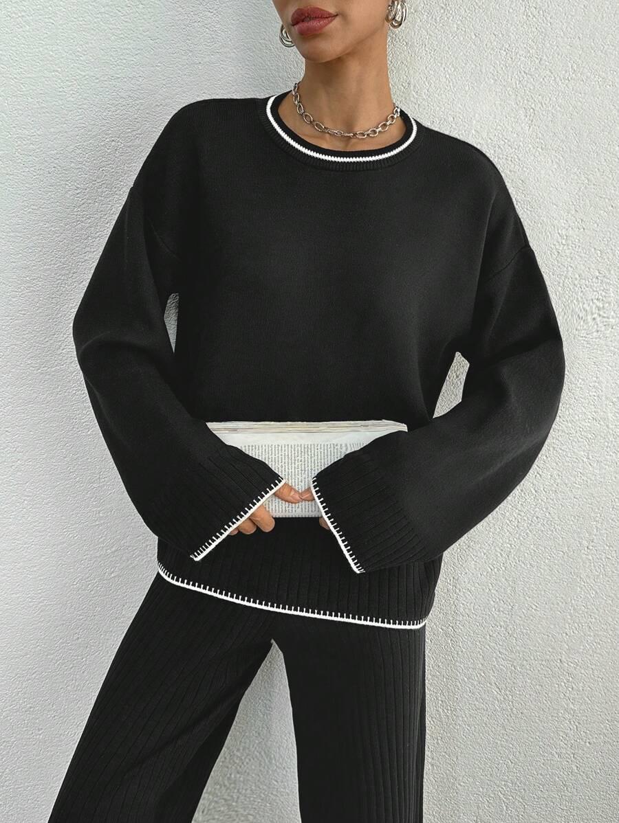 SHEIN SPODNIE SWETER KOMPLET S06__S