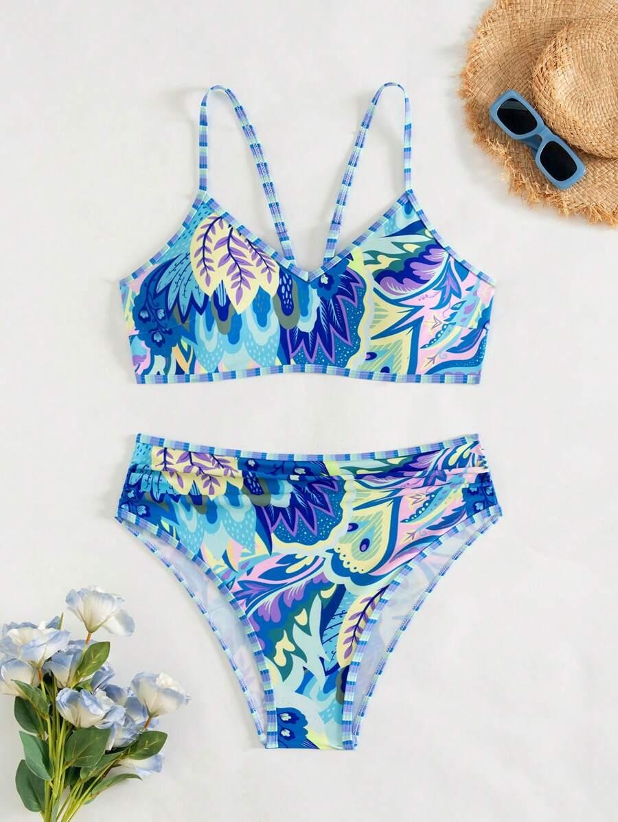 SHEIN DWUCZĘŚCIOWY STRÓJ KĄPIELOWY WZÓR S09__S