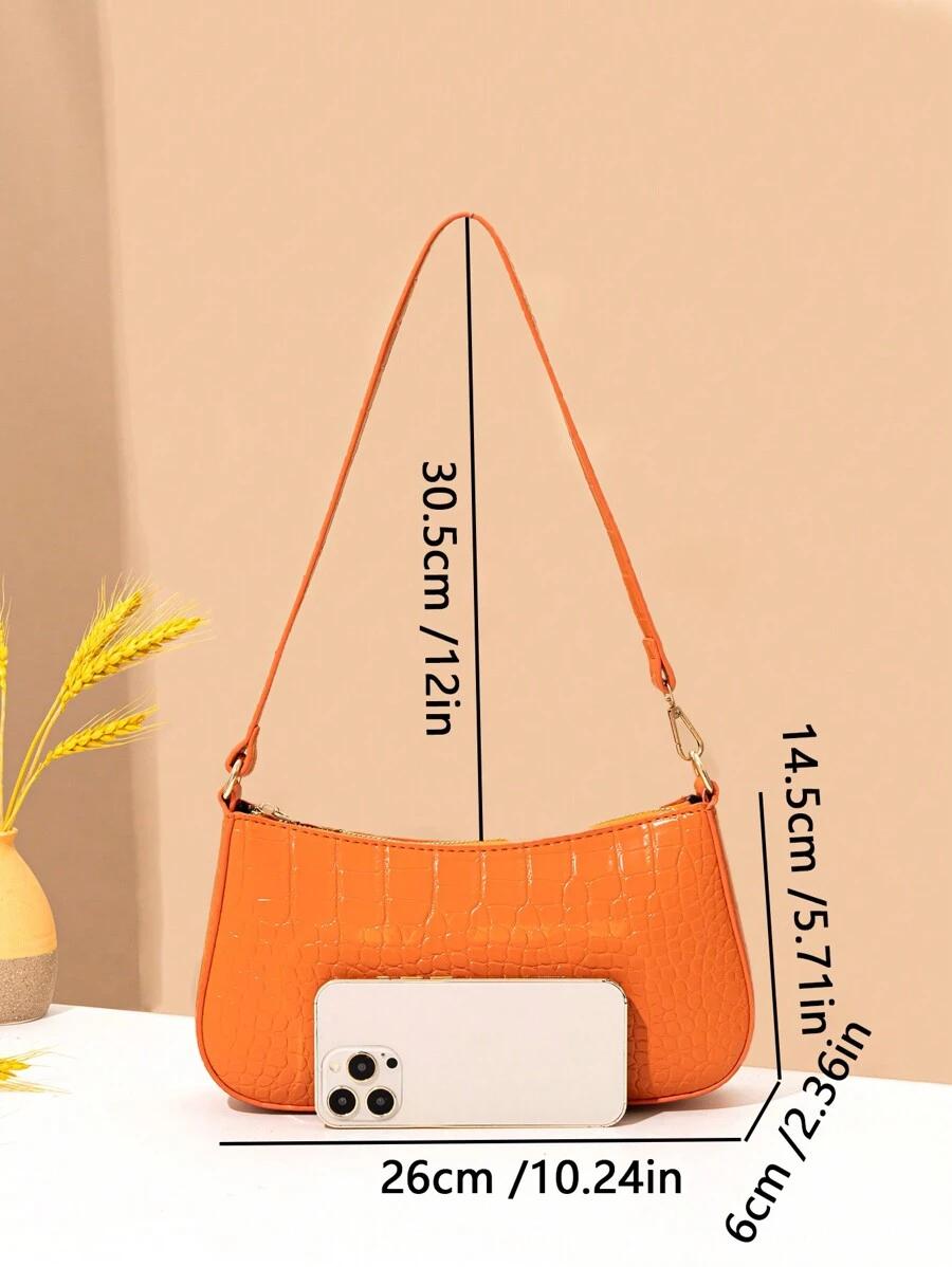 SHEIN POMARAŃCZOWA TOREBKA NA RAMIĘ S07__26X14,5CM