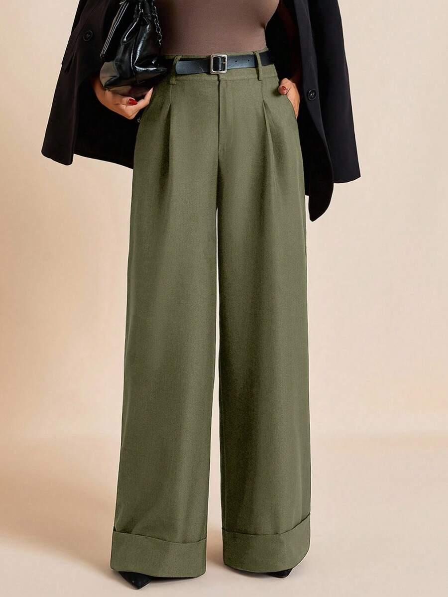 SHEIN ZIELONE SPODNIE CASUAL S06__M
