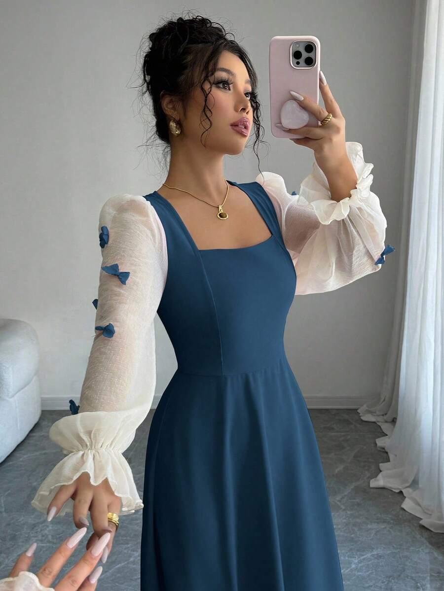 MODELYN MAXI SUKIENKA BUFIASTE RĘKAWY S06__XL