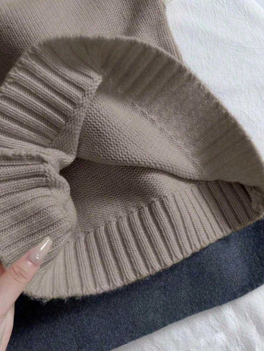 SHEIN SZARY SWETER KRÓTKI RĘKAW S06__S