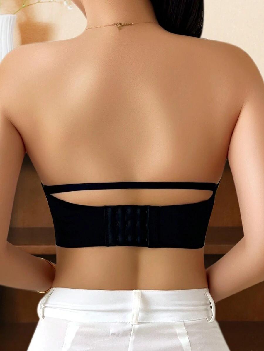 SHEIN CZARNY BIUSTONOSZ BANDEAU S06__XXS
