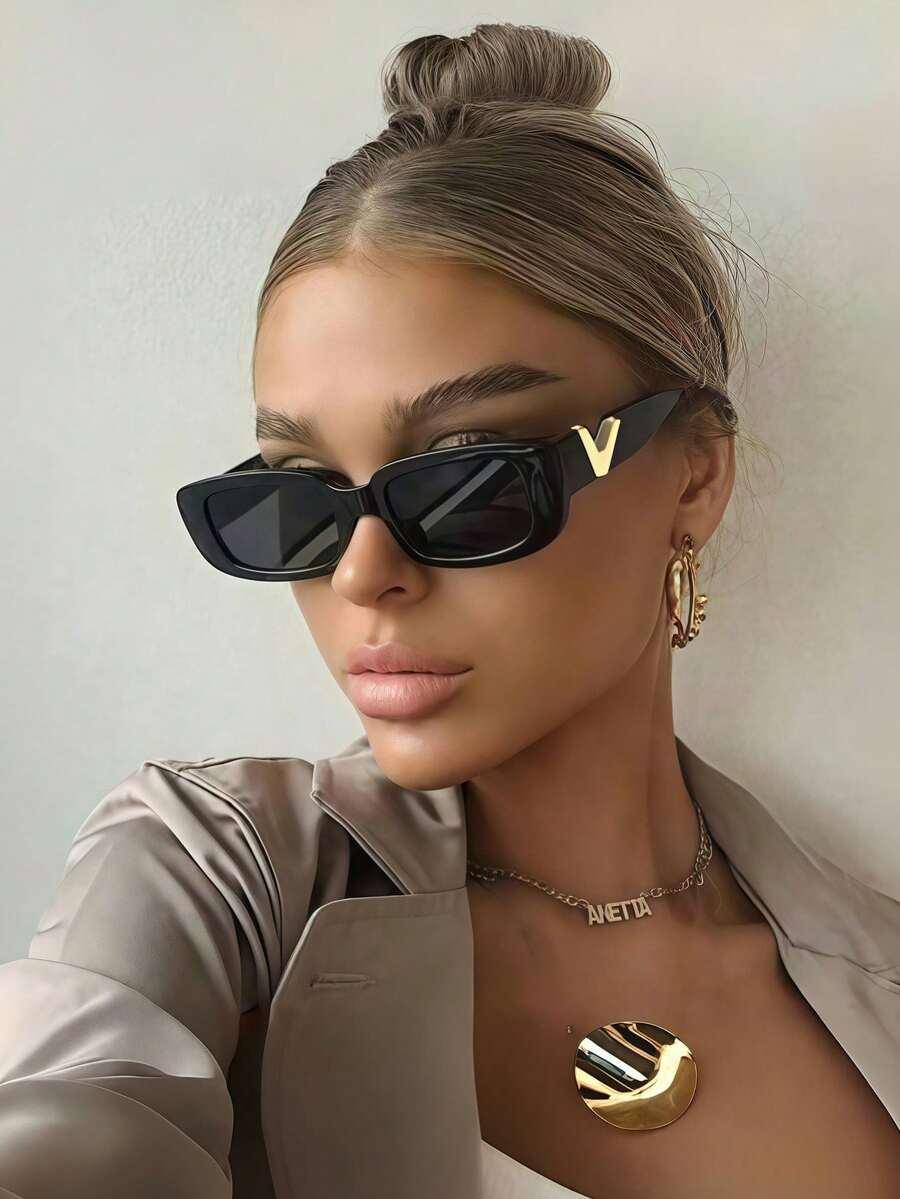 SHEIN CZARNE OKULARY PRZECIWSŁONECZNE S07