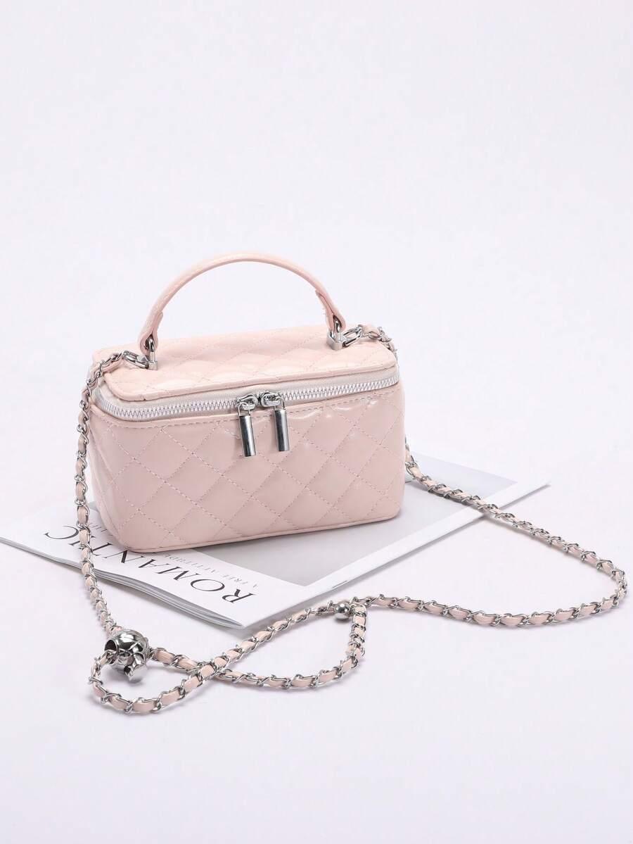 SHEIN RÓŻOWA PIKOWANA TOREBKA S07__10X18CM