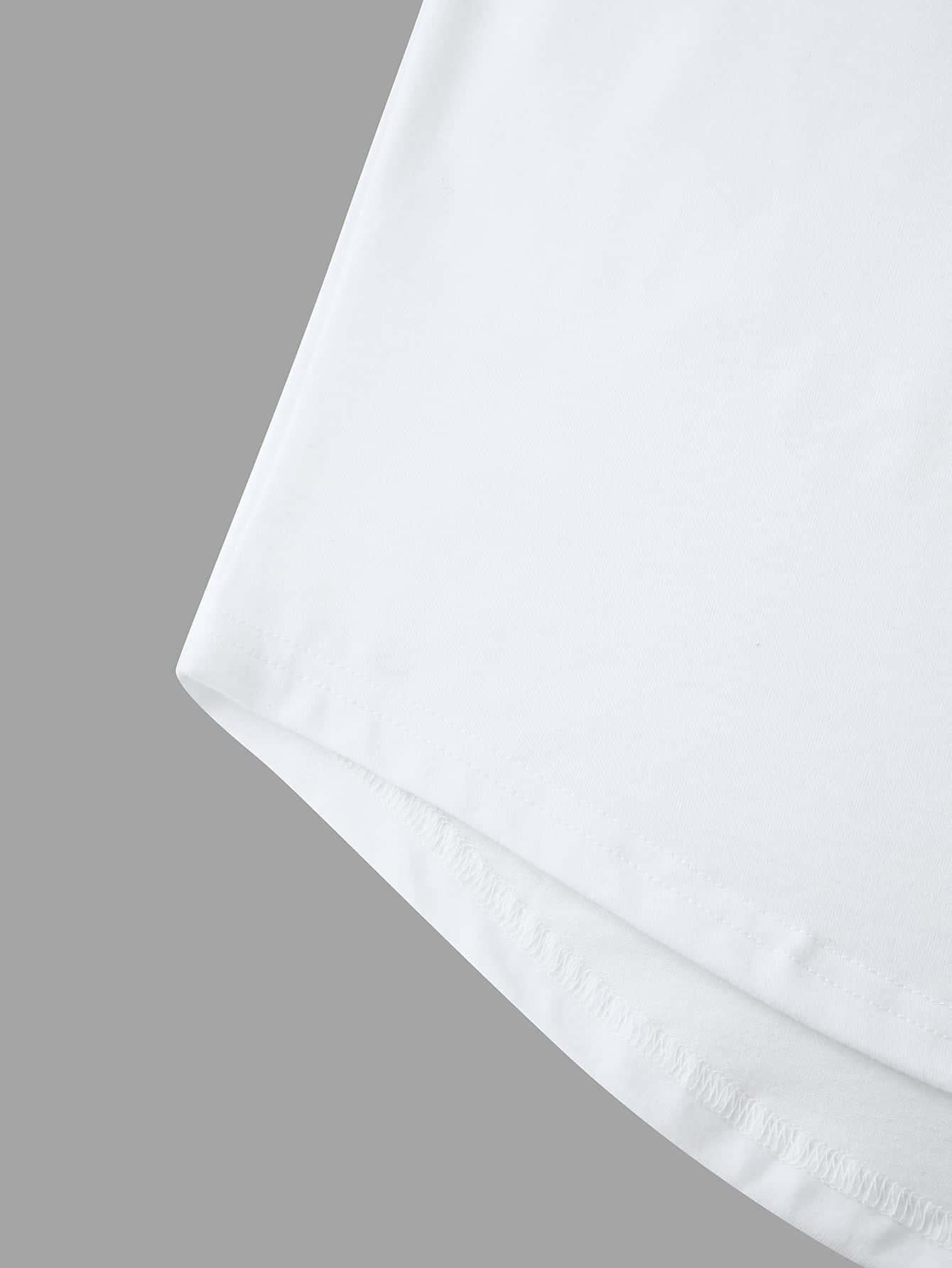 MANFINITY BIAŁY T-SHIRT PRINT S06__M