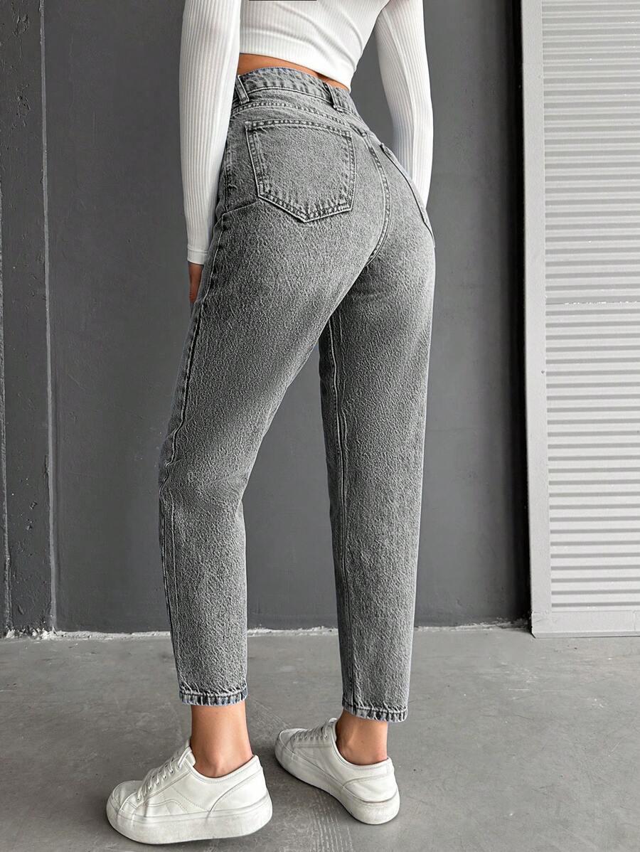 SHEIN SZARE SPODNIE JEANS PK01__L