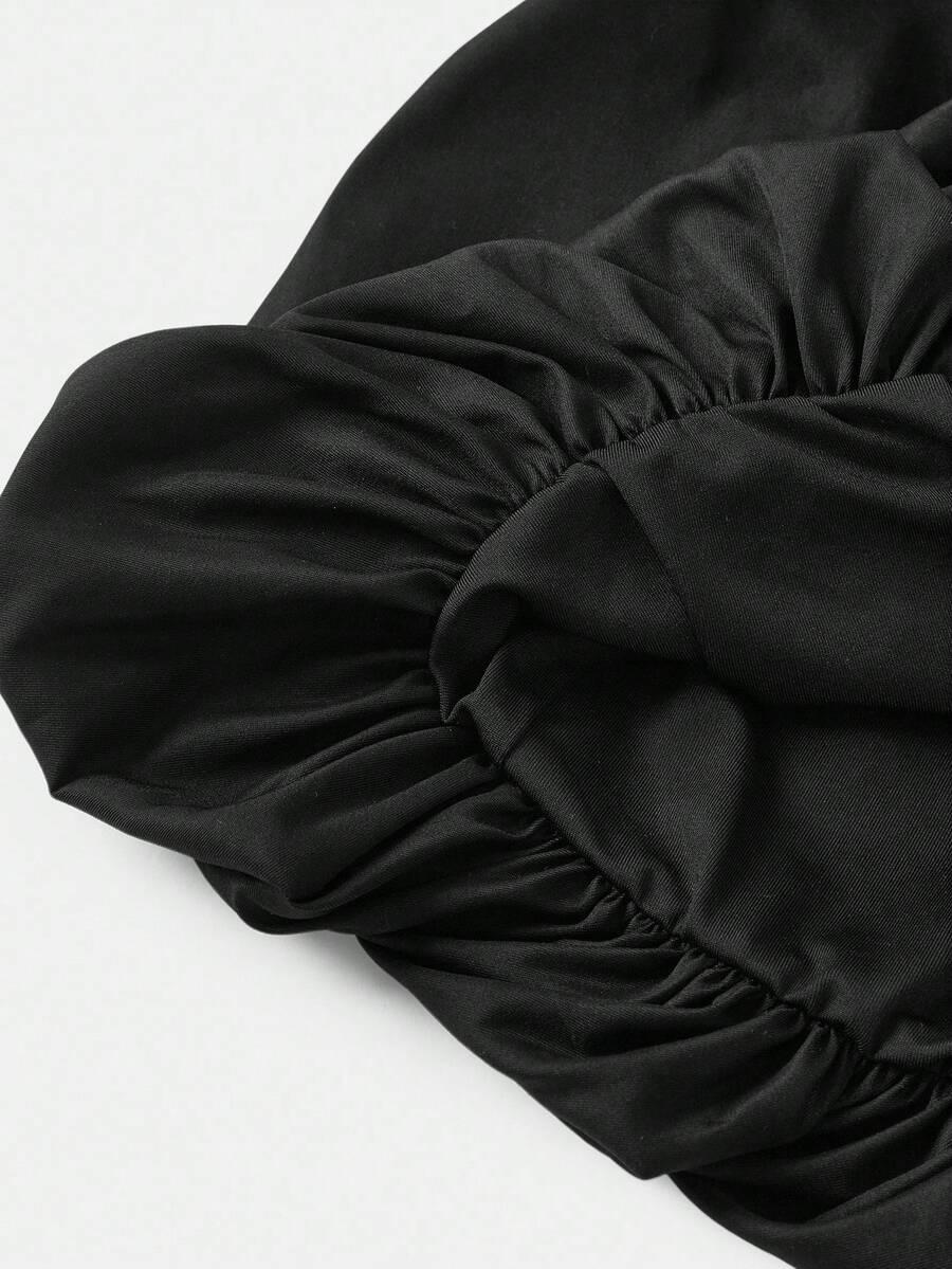 SHEIN CZARNA SUKIENKA ODKRYTE RAMIONA S06__104-110