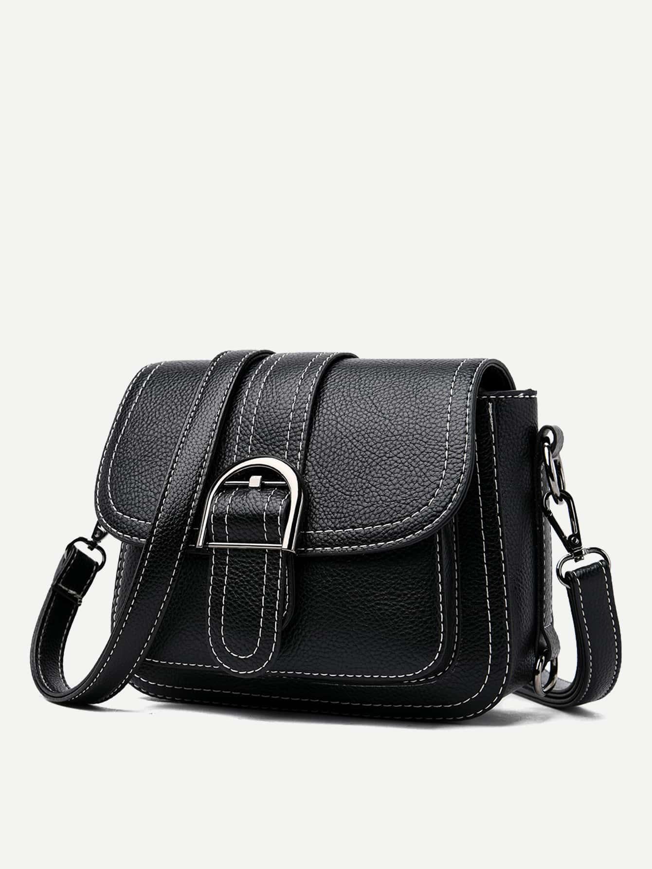 SHEIN CZARNA TOREBKA IMITACJA SKÓRY S07__21X7X17CM