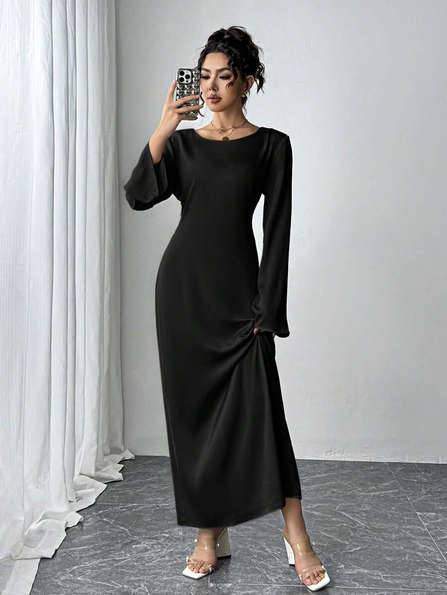SHEIN CZARNA MAXI SUKIENKA S06__M