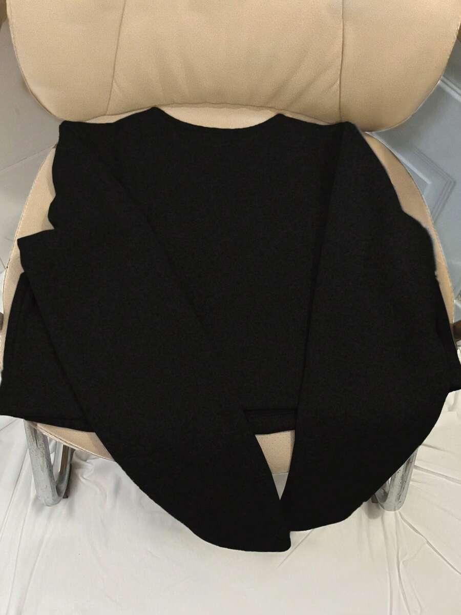 SHEIN CZARNA KURTKA GUZIKI PK01__L