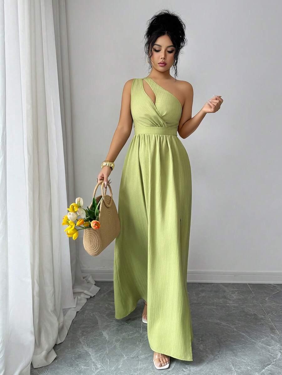 SHEIN ZIELONA MAXI SUKIENKA S06__XS