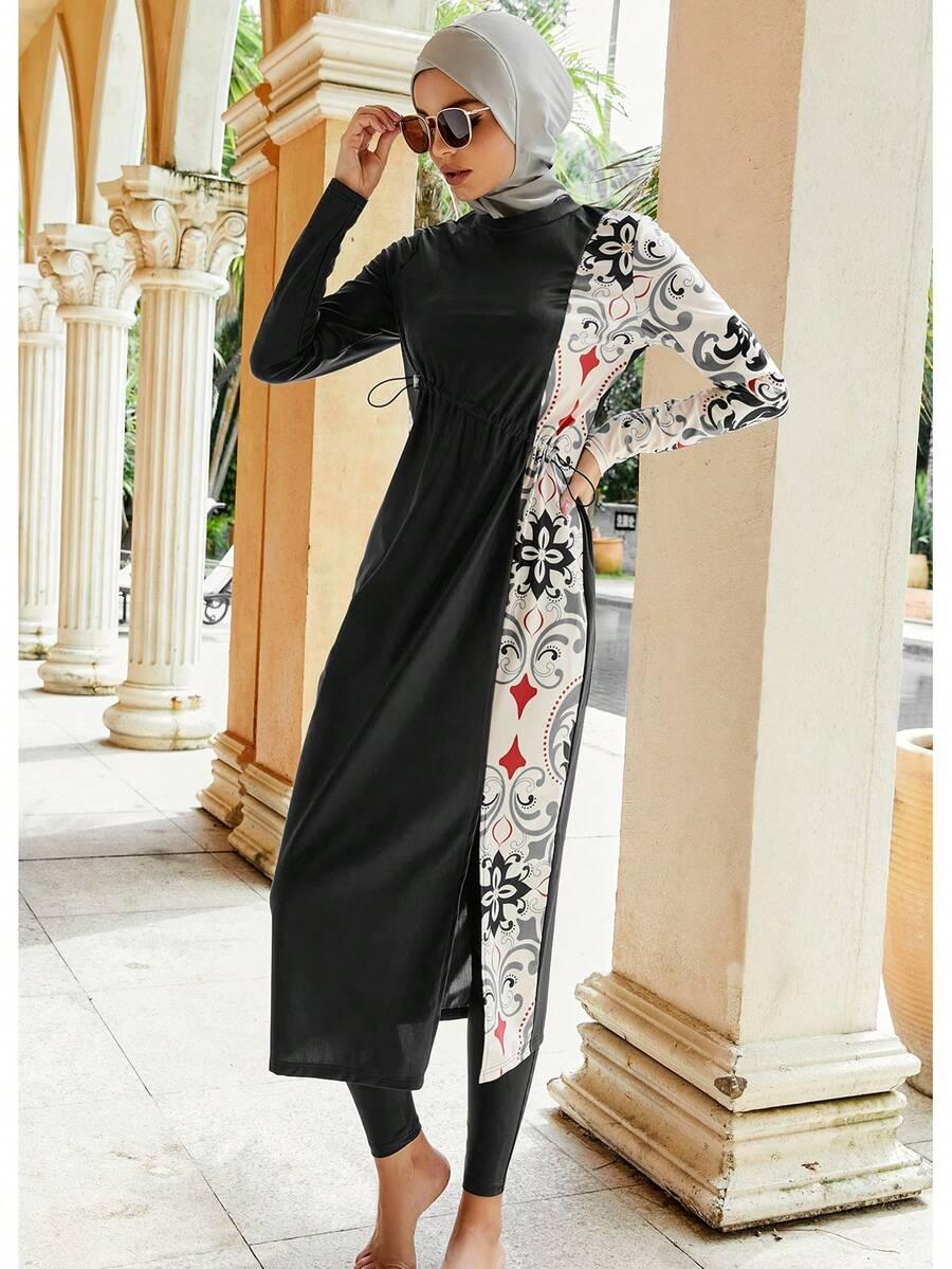 SHEIN DWUCZĘŚCIOWY STRÓJ KĄPIELOWY CZEPEK S06__XL
