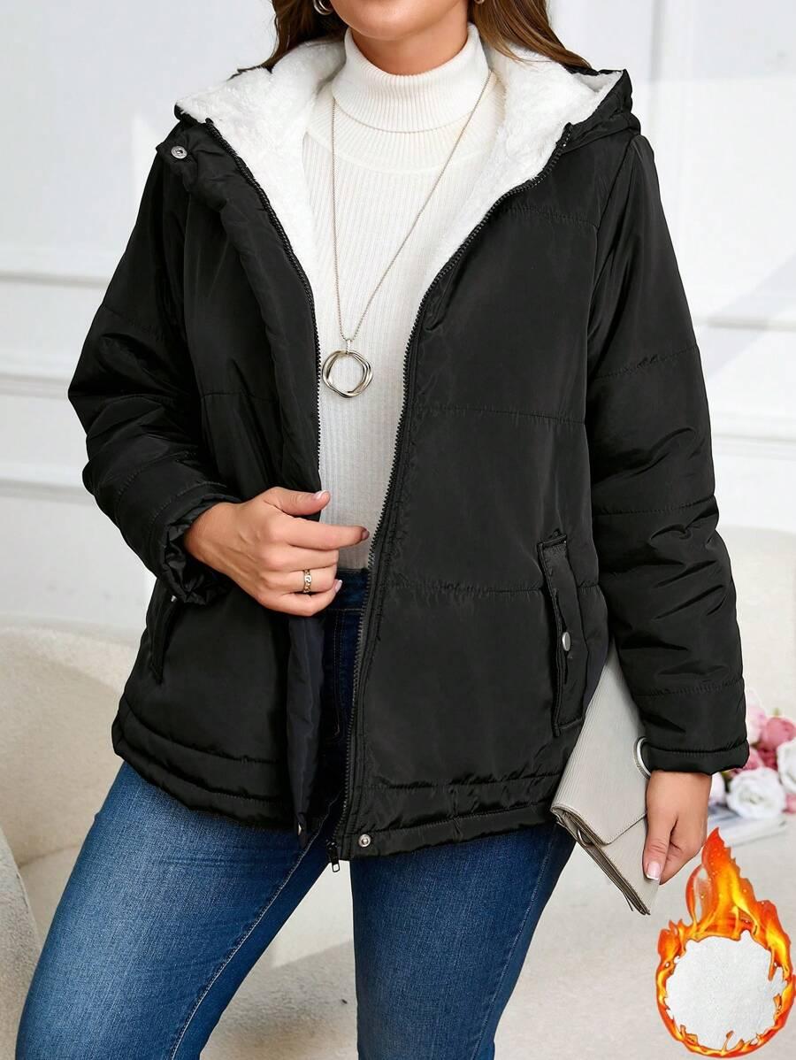 SHEIN CZARNA KURTKA KAPTUR W01__XXL