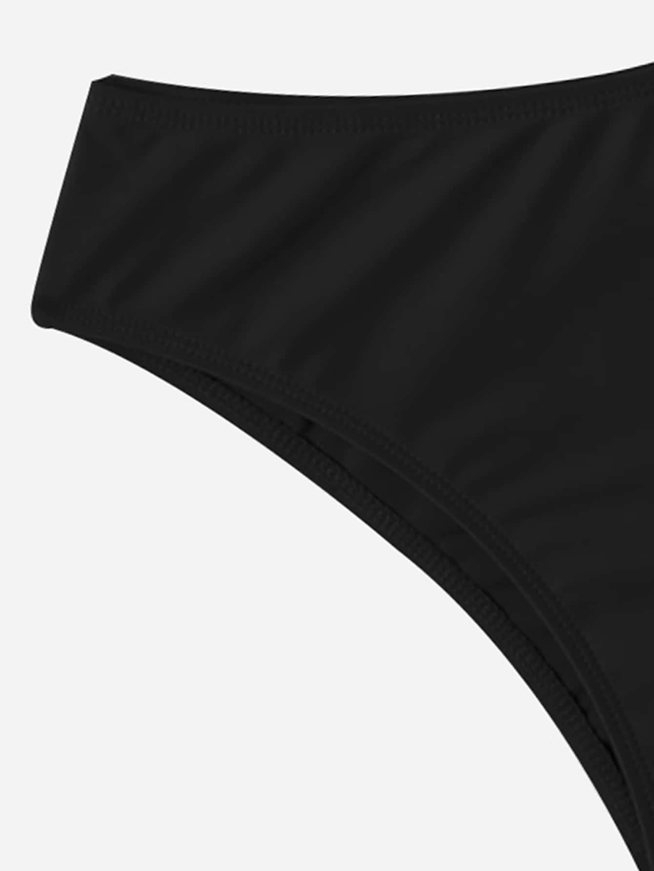 SHEIN CZARNY KOMPLET BIKINI PK01__L