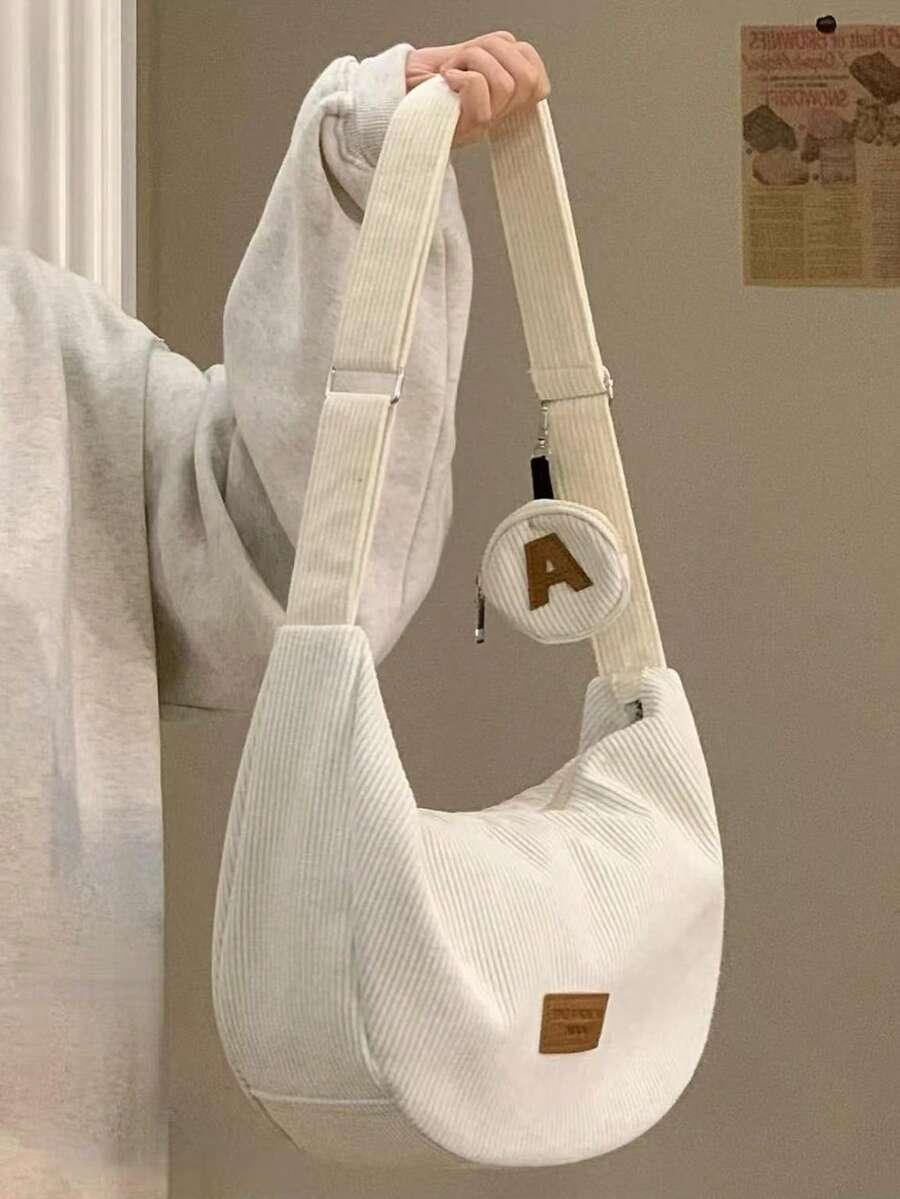 SHEIN BIAŁA SZTRUKSOWA TOREBKA S07__39X23X7