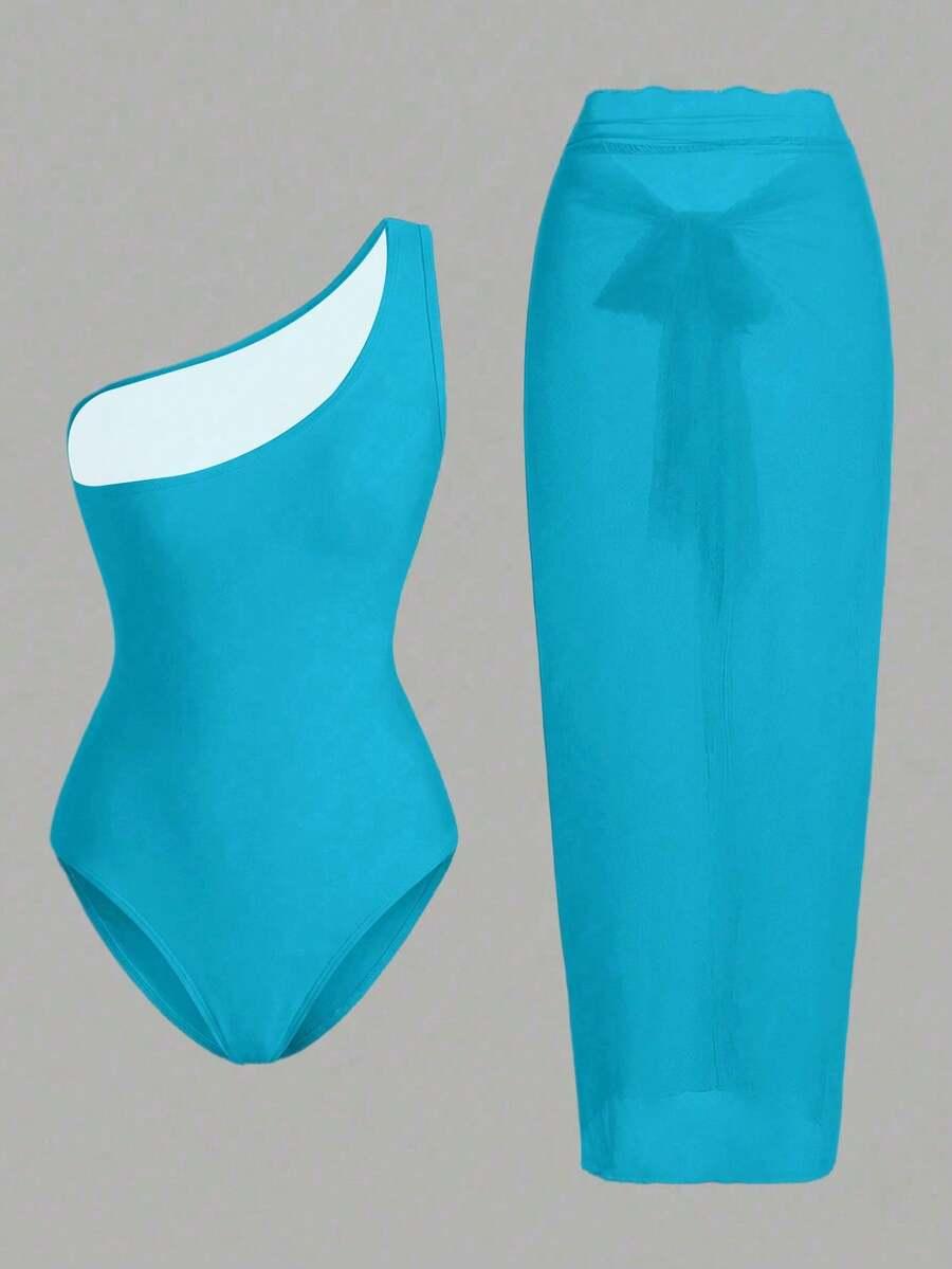 SWIM OASIS JEDNOCZĘŚCIOWY STRÓJ KĄPIELOWY SPÓDNICA KOMPLET S09__L
