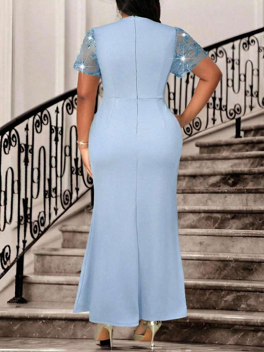 SHEIN NIEBIESKA MAXI SUKIENKA S06__46