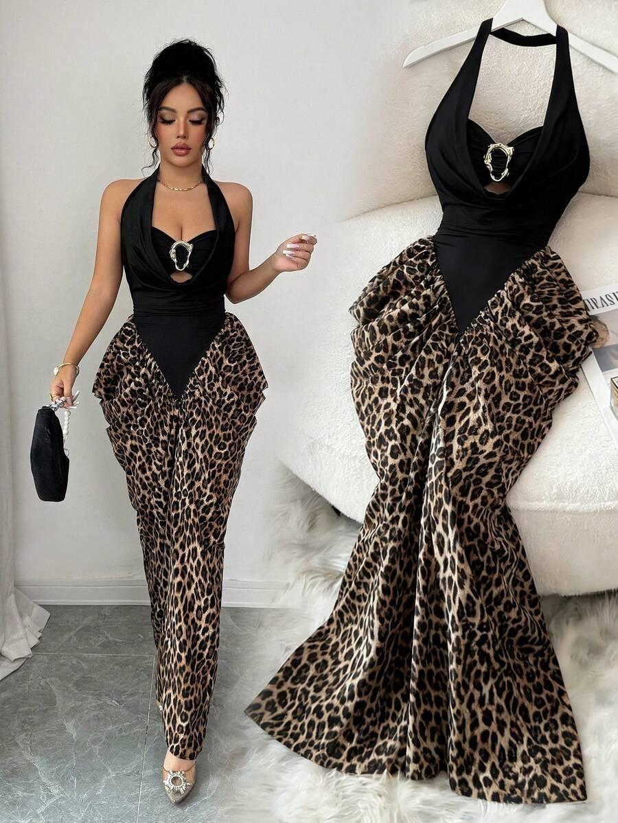 SHEIN SUKIENKA ANIMAL PRINT S06__L