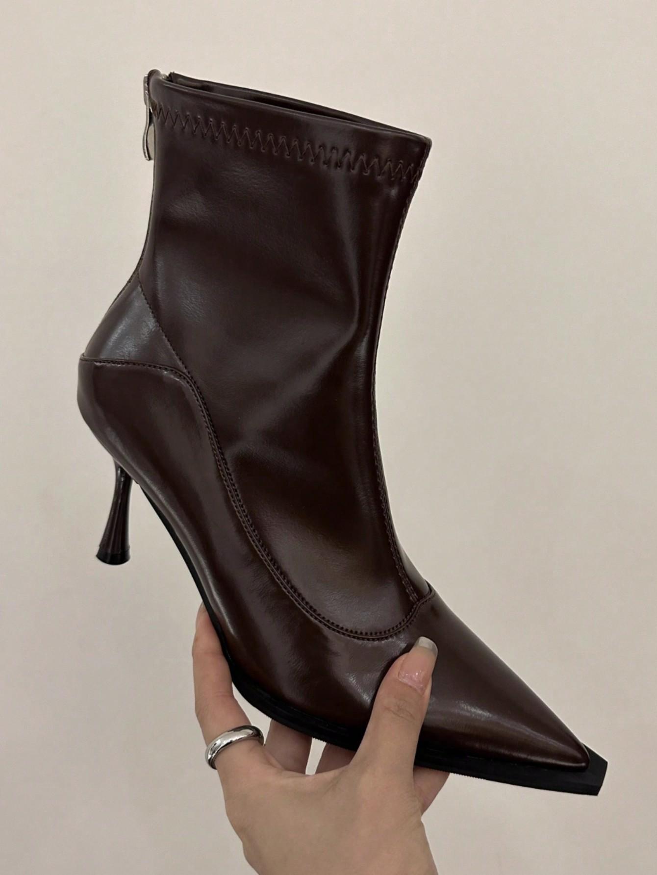 SHEIN BRĄZOWE BOTKI IMITACJA SKÓRY W01__36,5