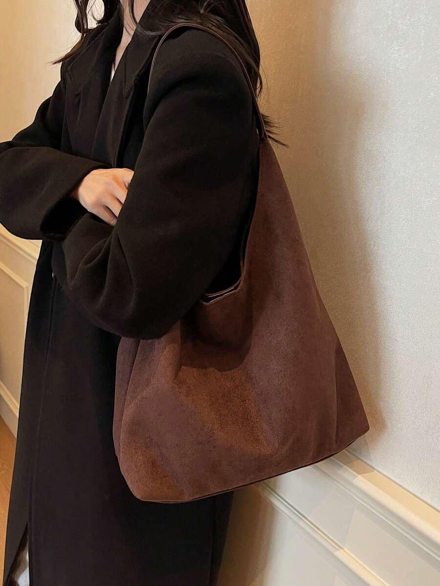 SHEIN BRĄZOWA TOREBKA KOMSETYCZKA S07__39X13X31