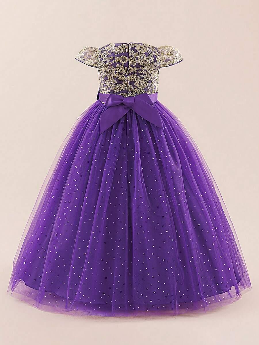 SHEIN FIOLETOWA SUKIENKA ZDOBIENIE S06__134