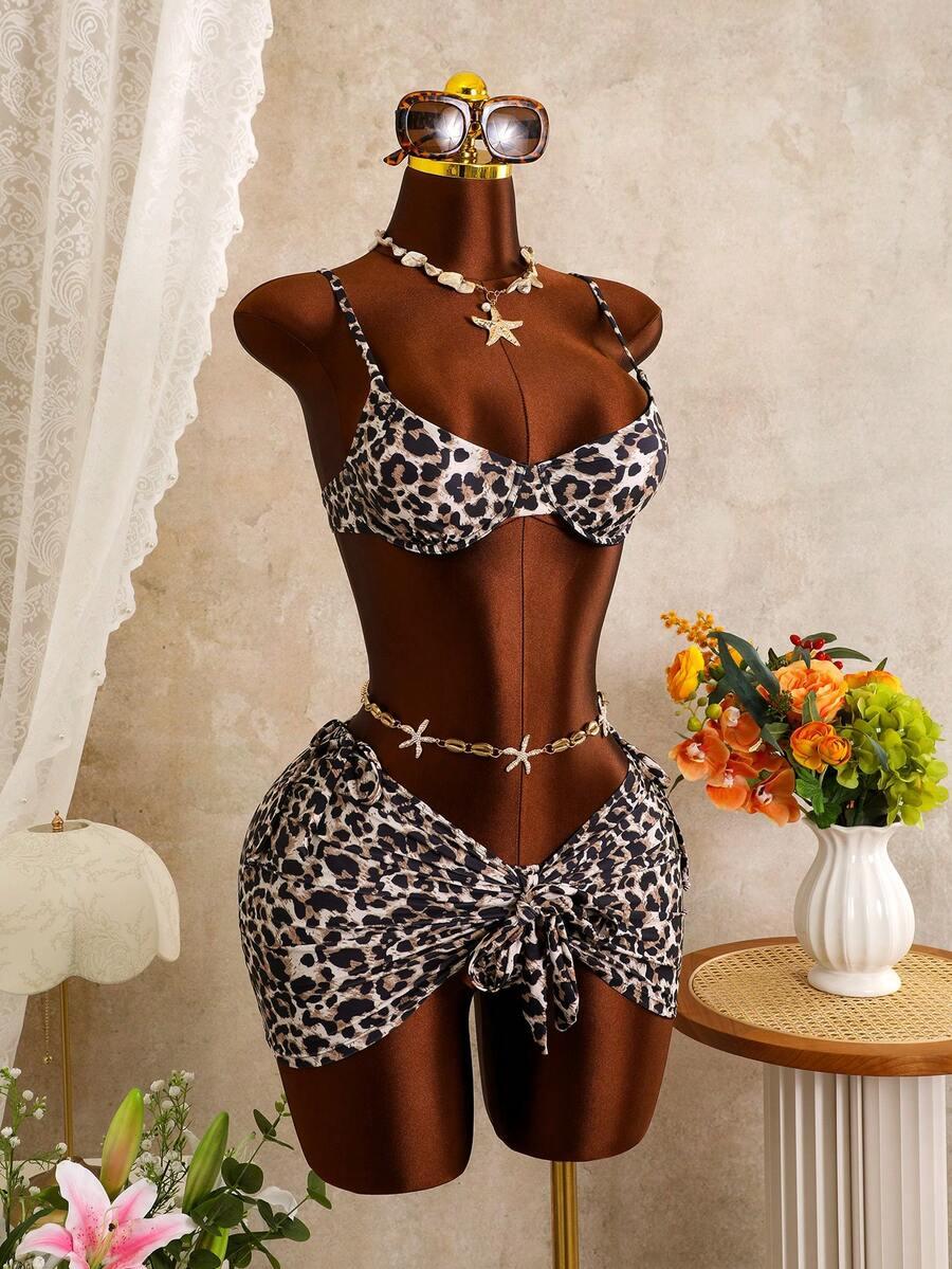 COSTAVIE TRZYCZĘŚCIOWY STRÓJ KĄPIELOWY ANIMAL PRINT S09__M