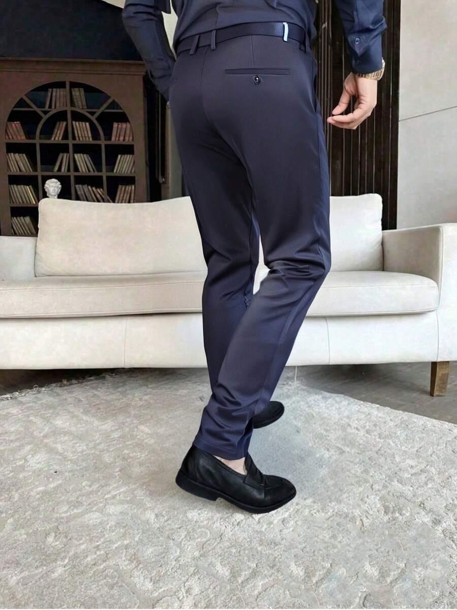 SHEIN GRANATOWE SPODNIE KIESZENIE S06__XXL