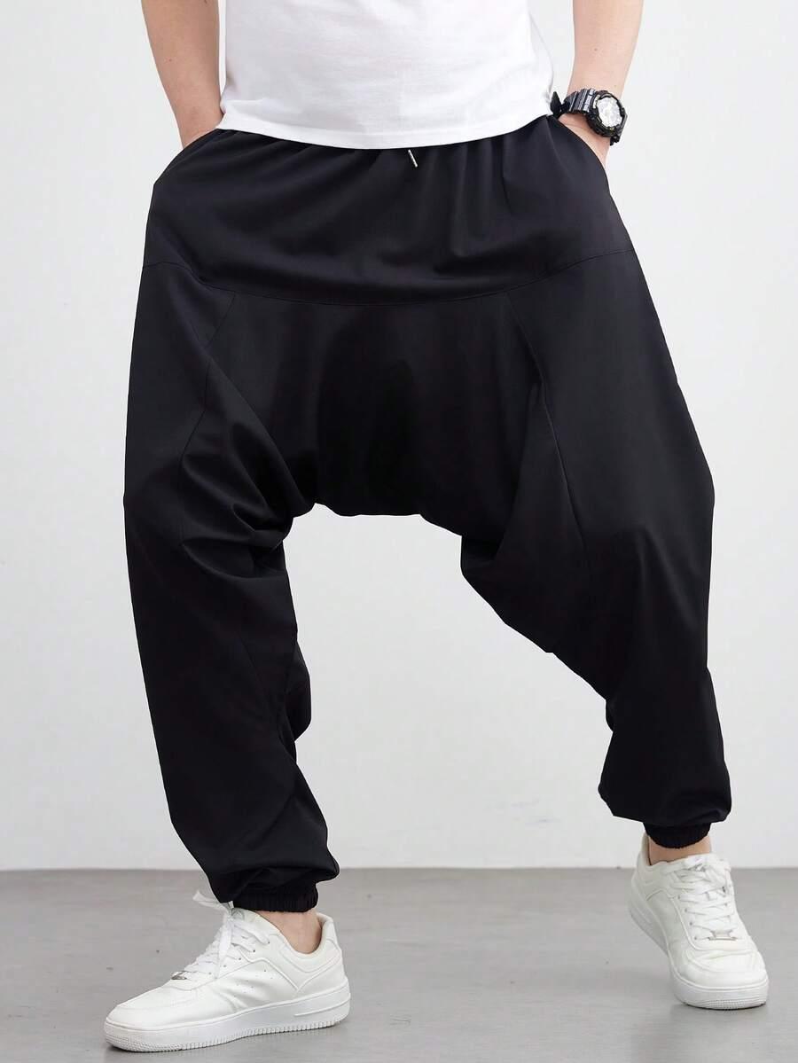 SHEIN CZARNE LUŹNE SPODNIE S06__L