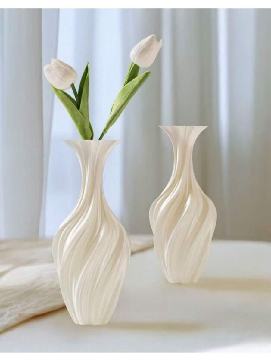 SHEIN BIAŁY WAZON DEKORACJA S07__4,5X25CM