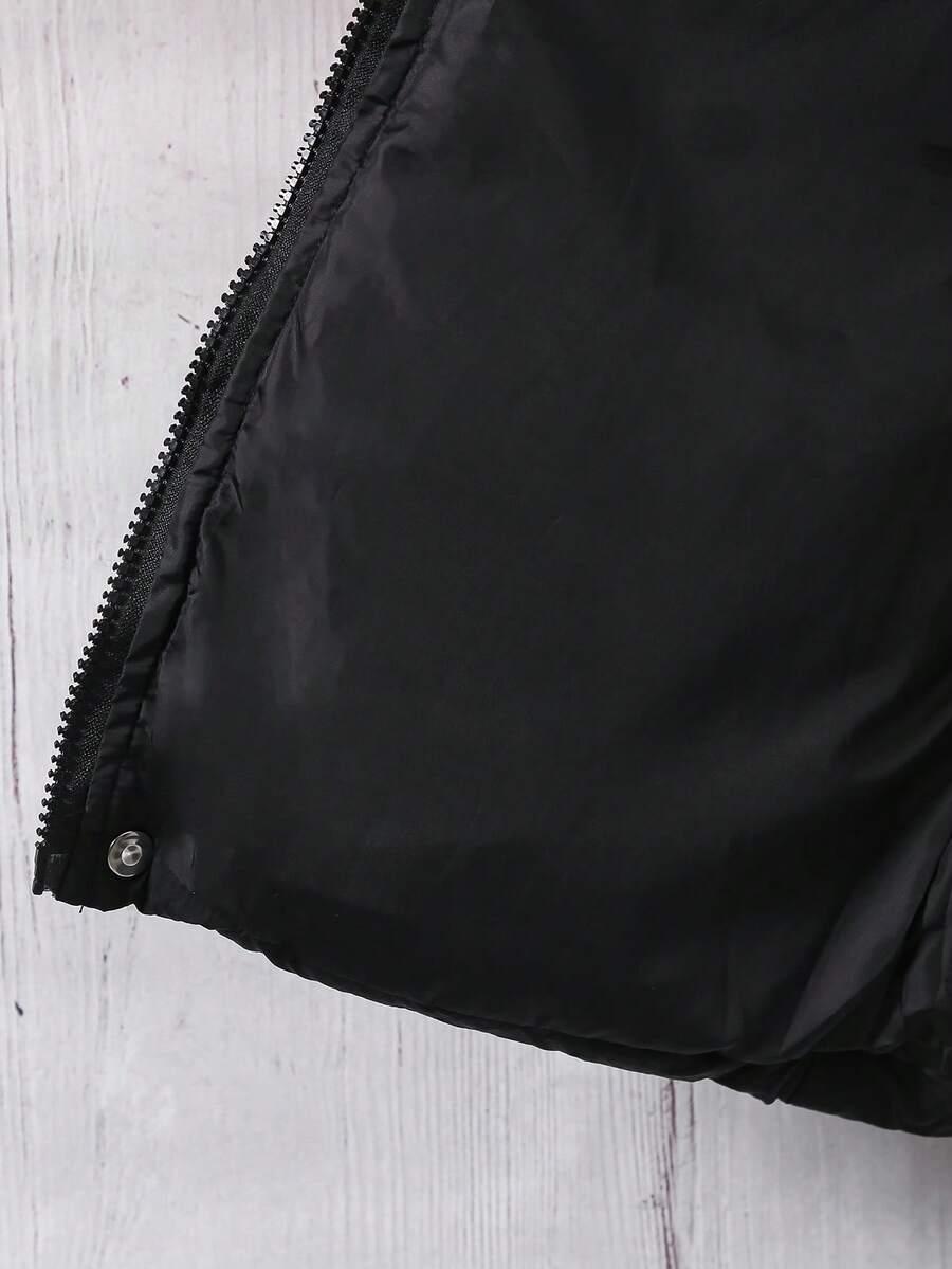 SHEIN CZARNA KURTKA Z KAPTUREM W01__104-110
