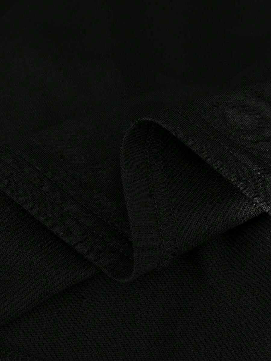 SHEIN CZARNY KOMPLET BLUZA SPODNIE S06__M