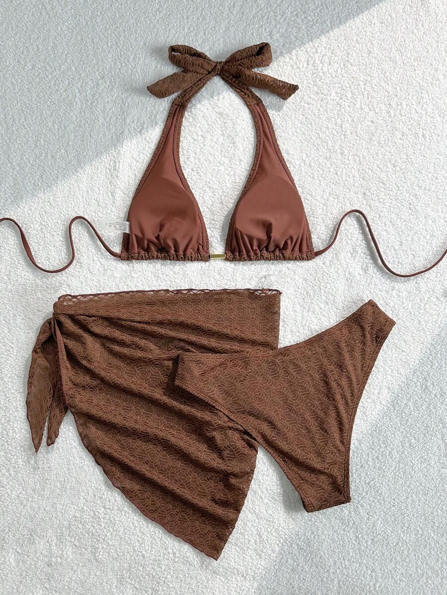 SHEIN DWUCZĘŚCIOWY STRÓJ KĄPIELOWY S09__L