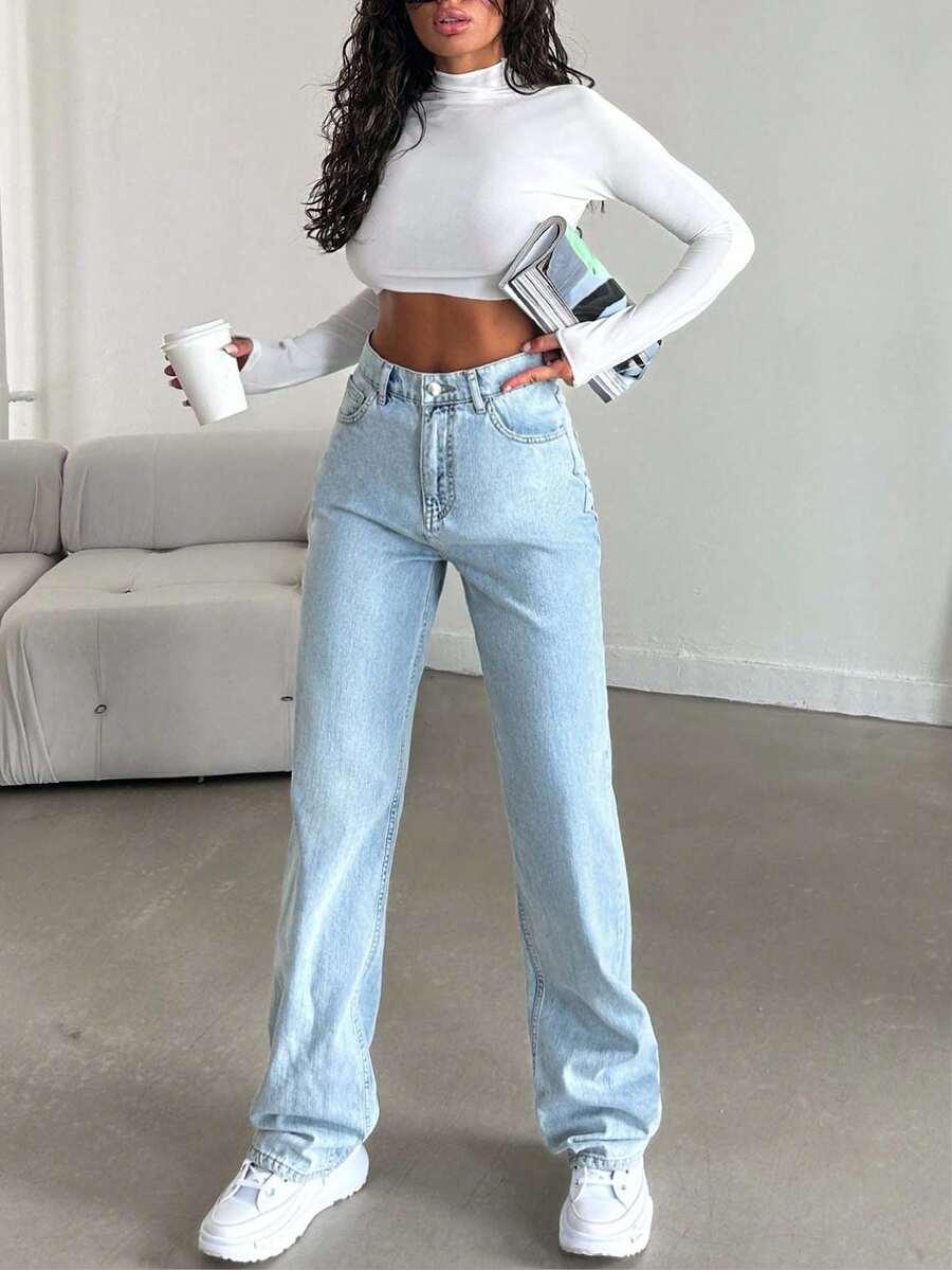 SHEIN SPODNIE JEANS CASUAL S06__XS