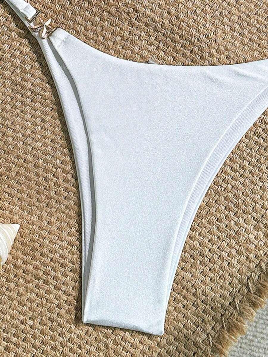 SHEIN BIAŁY DWUCZĘŚCIOWY STRÓJ KĄPIELOWY S09__XS