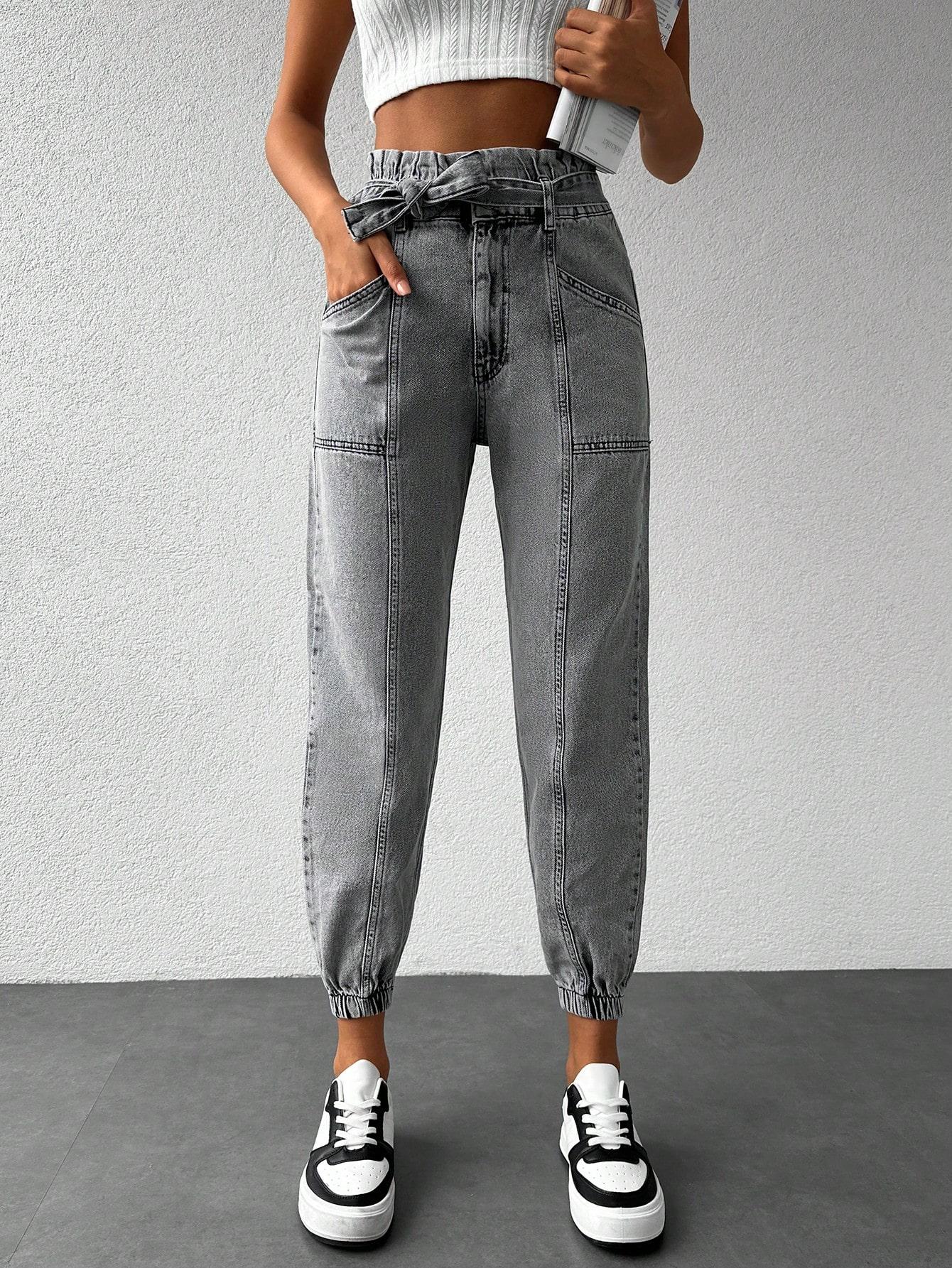 SHEIN SZARE SPODNIE JEANS S06__40
