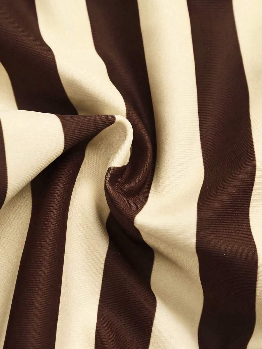 SHEIN DWUCZĘŚCIOWY STRÓJ KĄPIELOWY WZÓR PASKI S09__M
