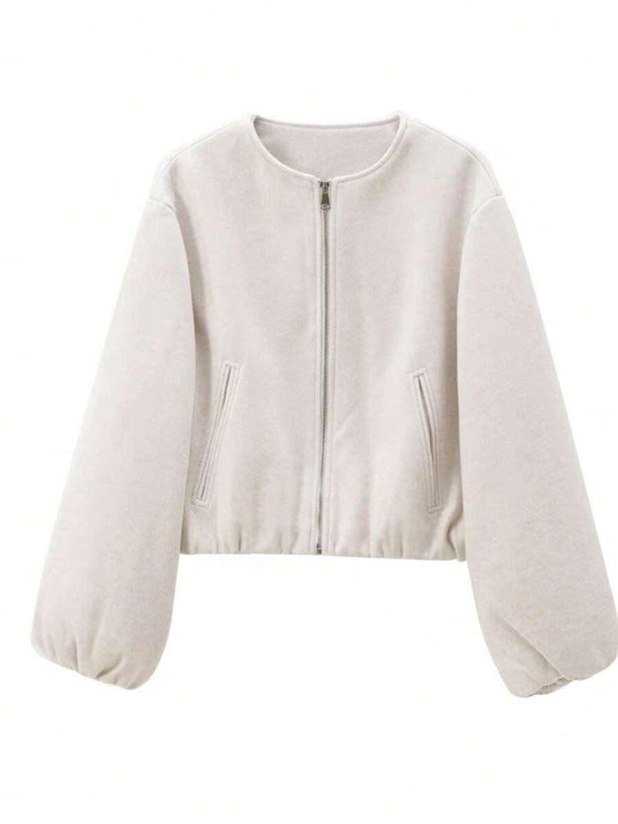 SHEIN SZARA KURTKA CASUAL ZAMEK S06__S